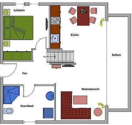 Apartamento Appartement Maleens Knoll 3